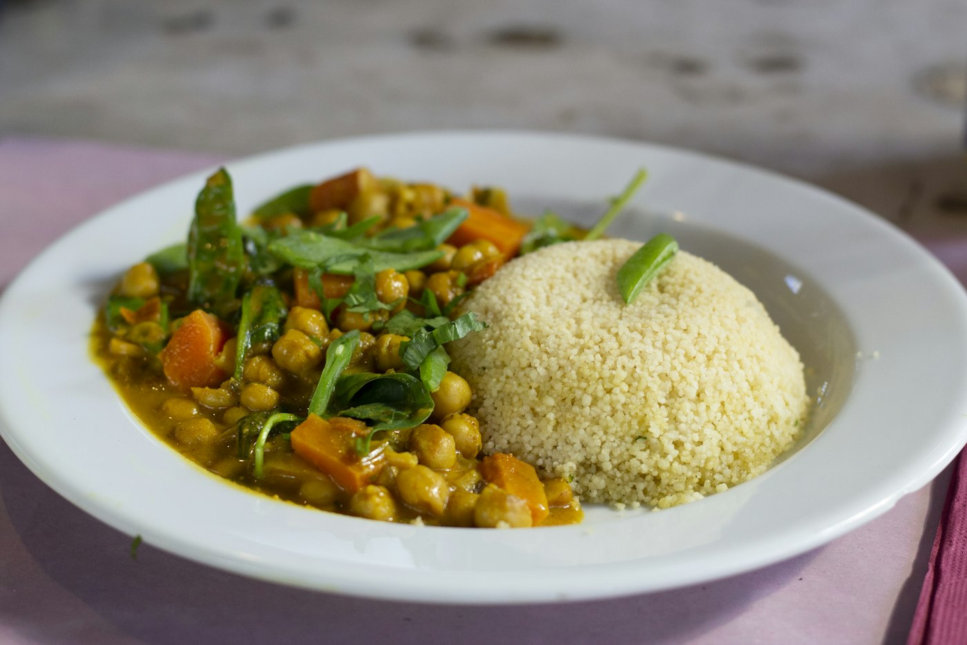 Coconut chickpea curry