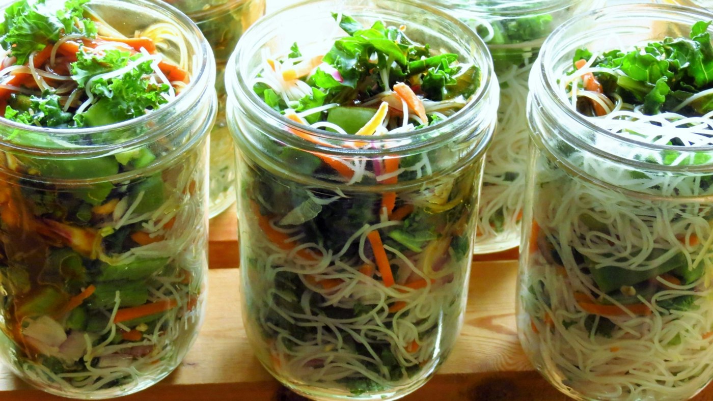 Cold peanut noodle salad